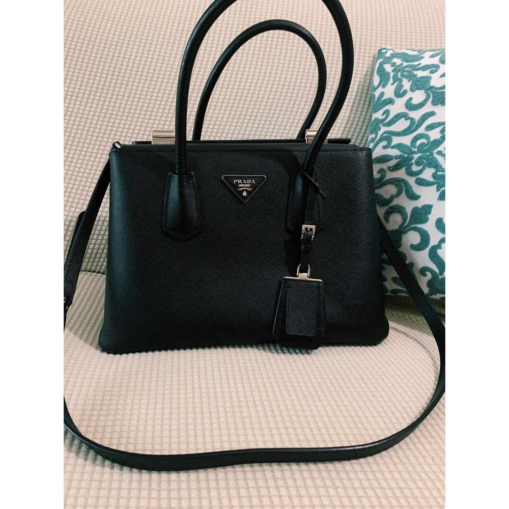 Prada saffiano cuir twin tote